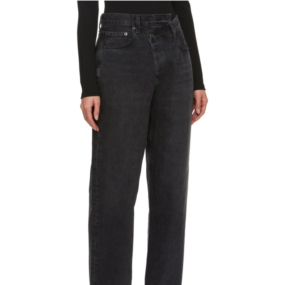 Agolde Women's Black Criss Cross Jeans